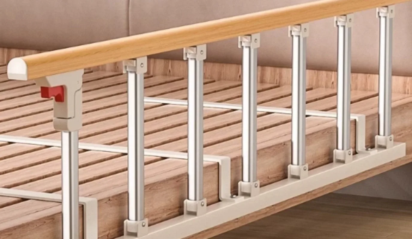 Stainless Steel Folding Bed Guardrail Anti-Fall Bed Rail For Kids Elderly Bed Care Safety Protector