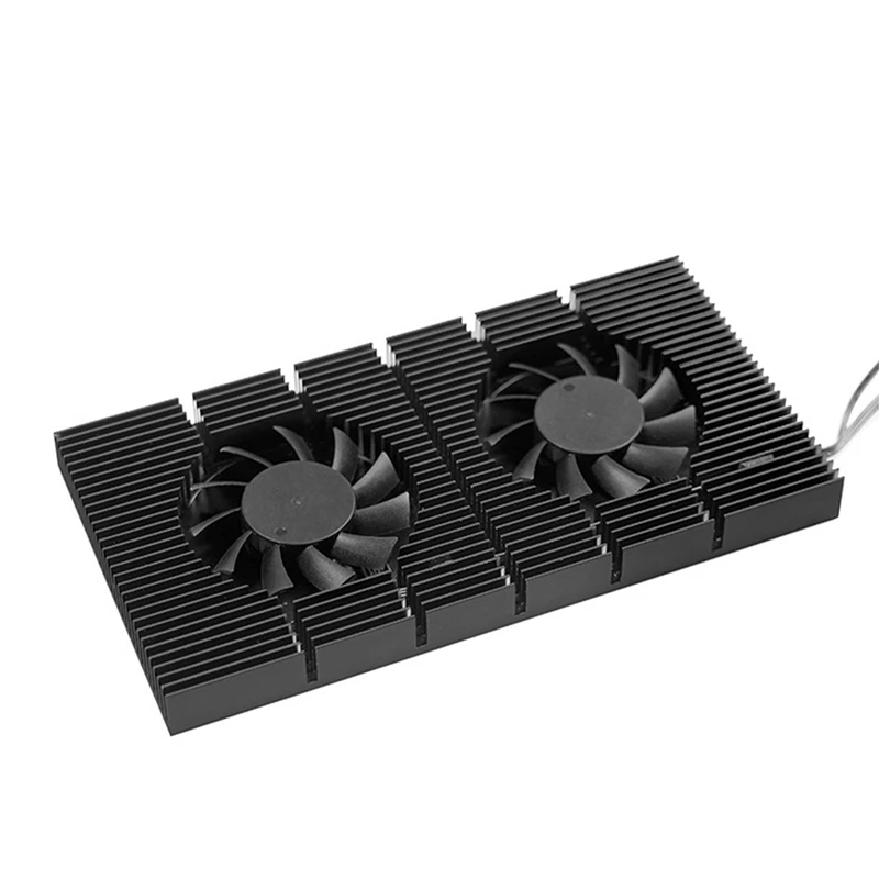 GPU Backplate Radiator Kit Graphics Card Backplane Memory Cooler Dual PWM Fan GPU Heatsink For RTX 3090 3080 3070