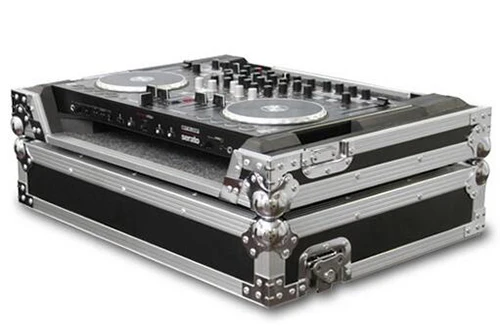 DJ Controller Flight Case, 9-15mm Fireproof Plywood Mixer Case, Fit for Mac and Pioneer DJ Controller, Collapsible DJ Table
