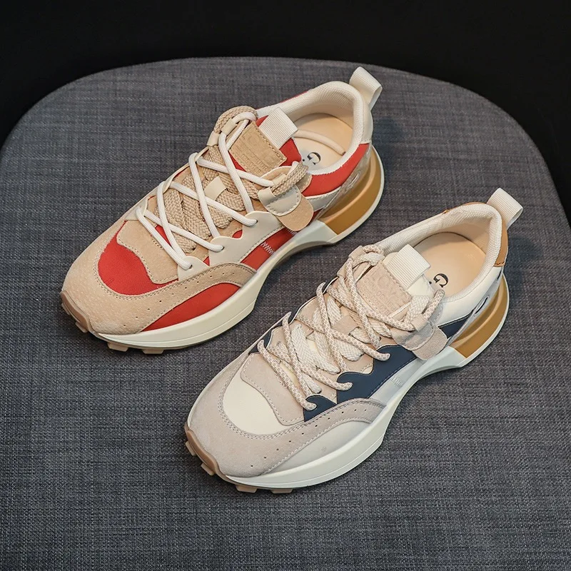 Spring and Autumn New Women's Fashion Versatile Dad Shoes Casual Breathable Sneakers