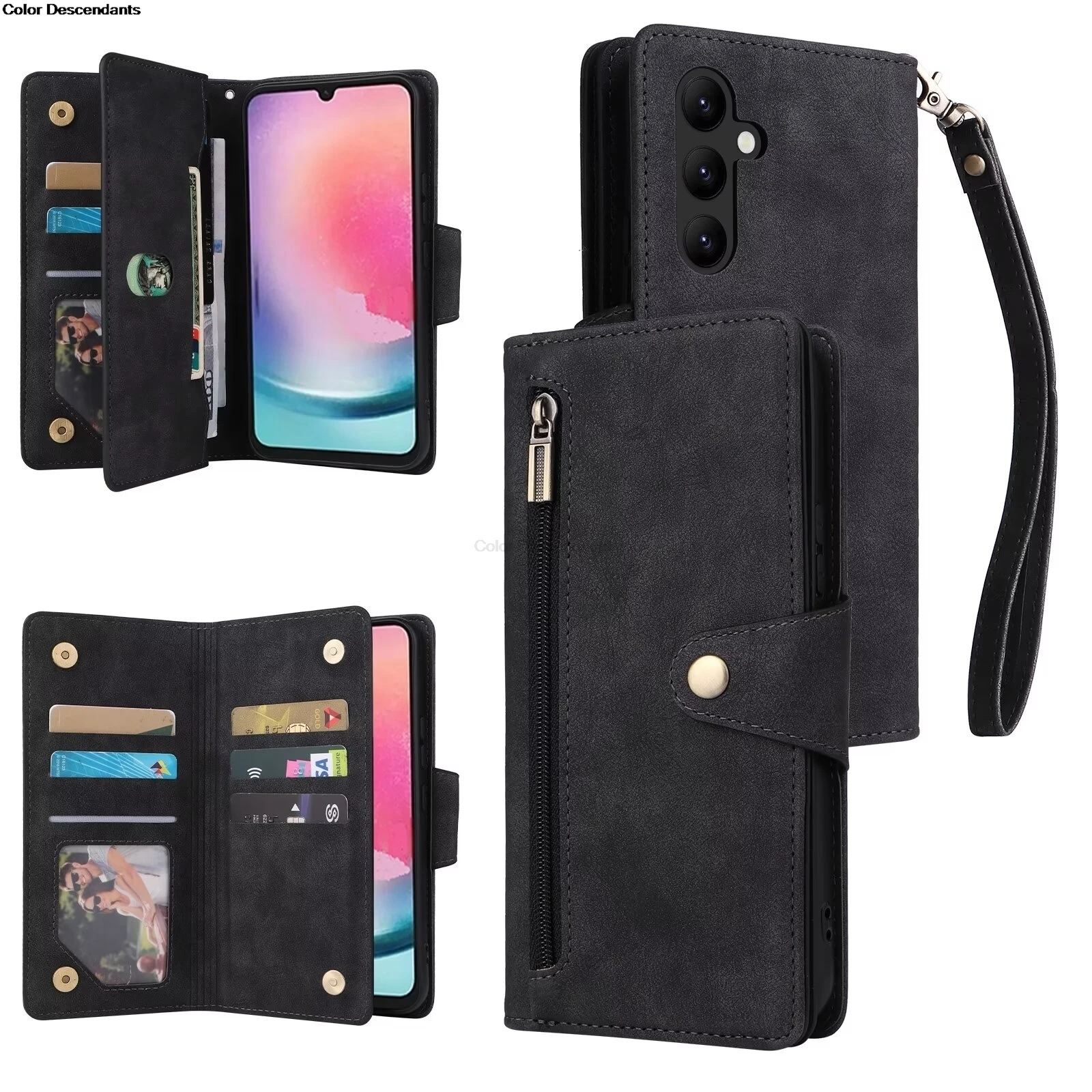 Fillet Leather Case Wallet Anti-fall Flip Phone Case For SAMSUNG GALAXY NOTE10 NOTE10 LITE NOTE10 PRO NOTE20 ULTRA NOTE9