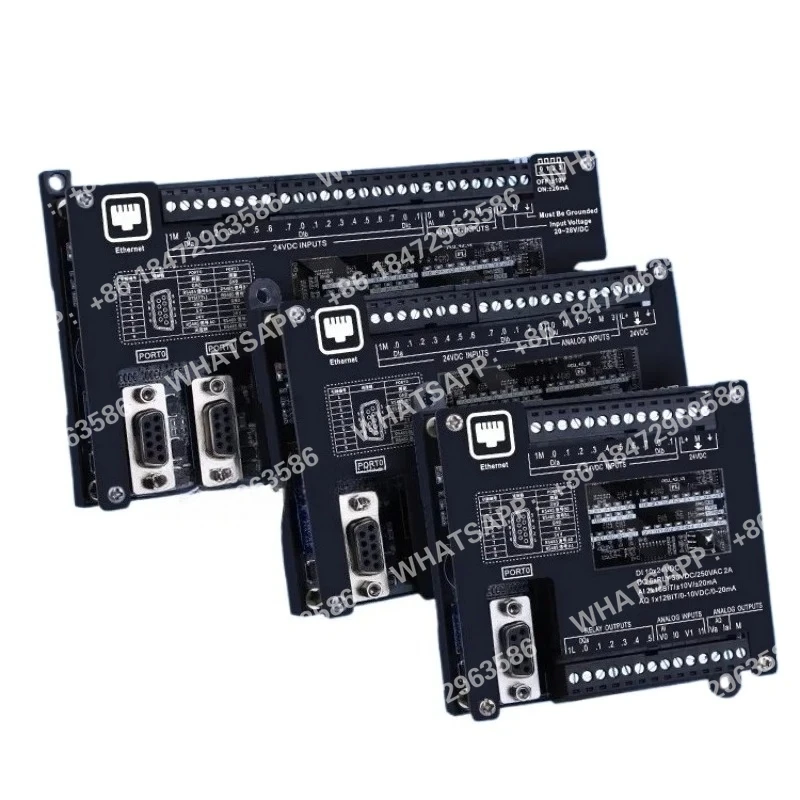 Placa Controladora PLC Compatível com Siemens Smart 200 PLC SR20 SR30 SR40, Porta Ethernet de Grau Industrial com Cabo de Rede