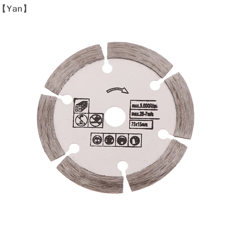 1 pc 75mm disco de corte para moedor de ângulo lâmina de serra de metal rebolo para cortar e polir pedra de telha cerâmica