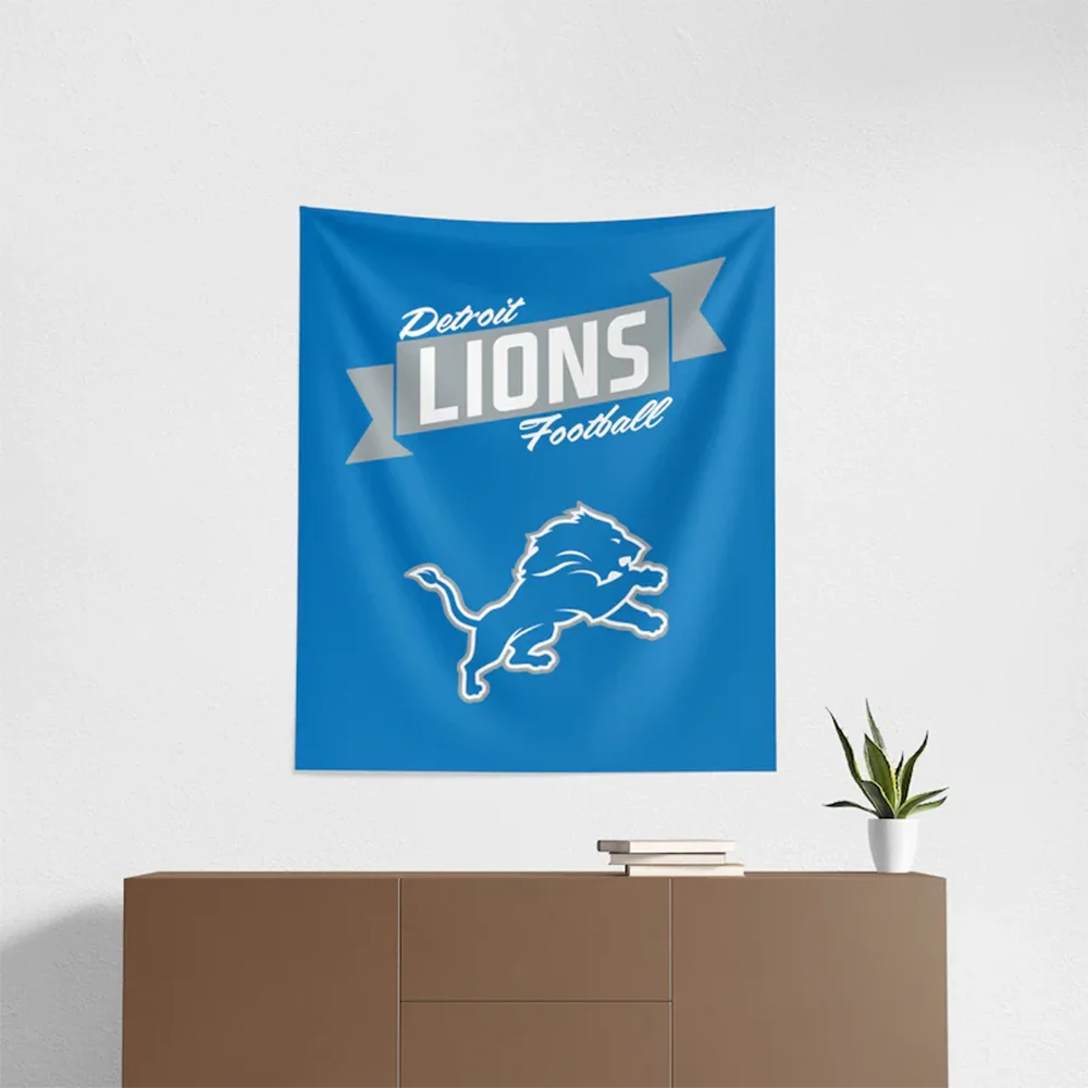 Detroit Rugby Lions Premium Tapestry Rugby Home Decor Wall Hanging for Living Room Bedroom Dorm Must-have For Fans