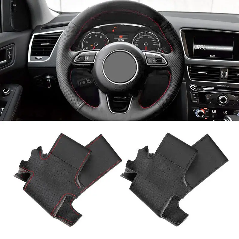

Car Accessories Steering Wheel Microfiber Leather Cover For Audi Q3 8U 2011-2018 Q5 8R 2012-2017 Q7 4L 2011-2015 SQ5 2013-17