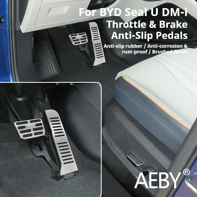 

AEBY For BYD Seal U DM-i 2020-2025 Aluminum Pedal Covers, Non-Slip Accelerator Brake Pedal, Easy Installation Interior Styling
