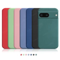 Coque antichoc en silicone liquide TPU souple pour Google Pixel 7 6 8 Pro 7A 6A