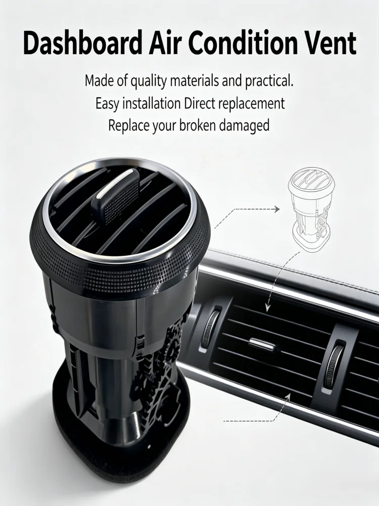 

Front Dashboard Air Condition Vent 8P0820901A Plastic Black Chrome Outlet For 2004-2013 Car Parts Auto Accessories
