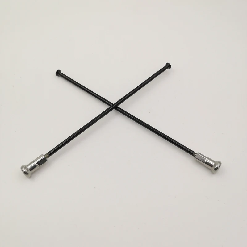 

Material 304 Stainless Steel Black Color Round Body Straight Pull Head Motorcycle Wheel Spokes With 24mm Stainless Steel Nipples