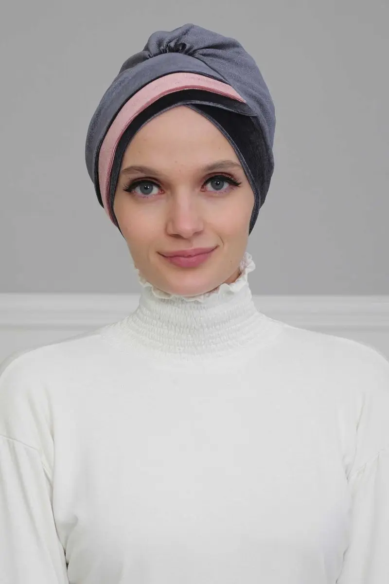 Os velours anthracite Double couleur