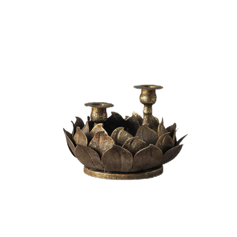 

Lotus desktop candle holder personalized creative small ornament handicrafts antique