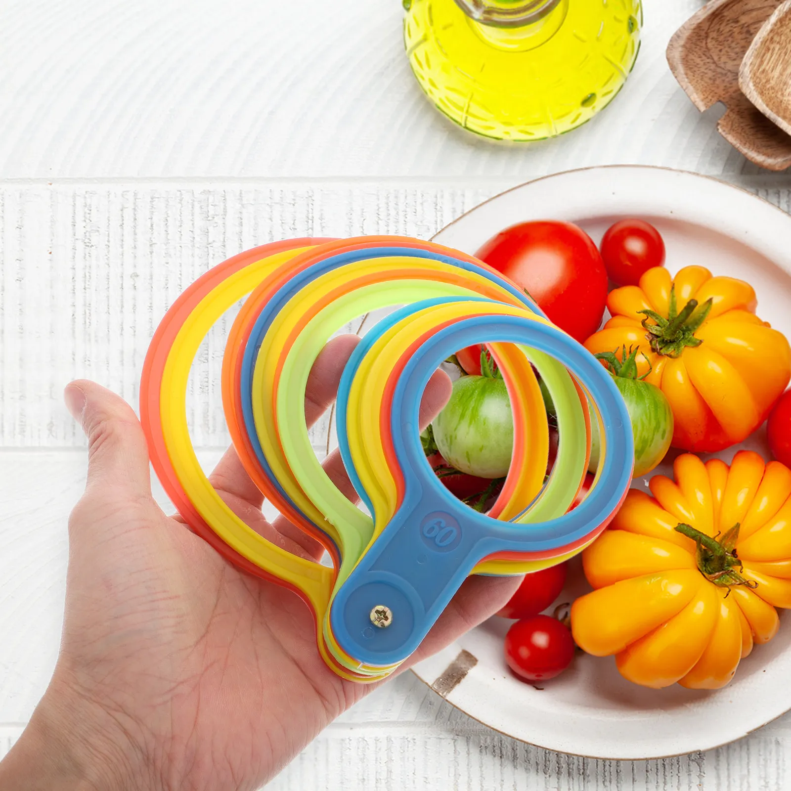 2Pcs Tomato Size Grading Caliper Diameter Measuring Circles 60-120Mm Fruit Classification Tool for Farmers Precision Sorting