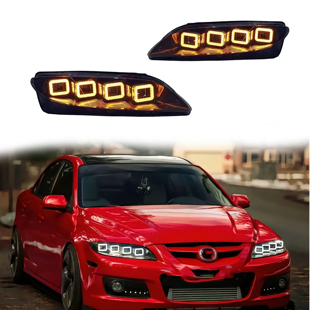 

Фара в сборе для Mazda 6 2003-2015 годов, светодиодная автоматическая фара в сборе, комплект аксессуаров для линз проектора, автолампа, фара