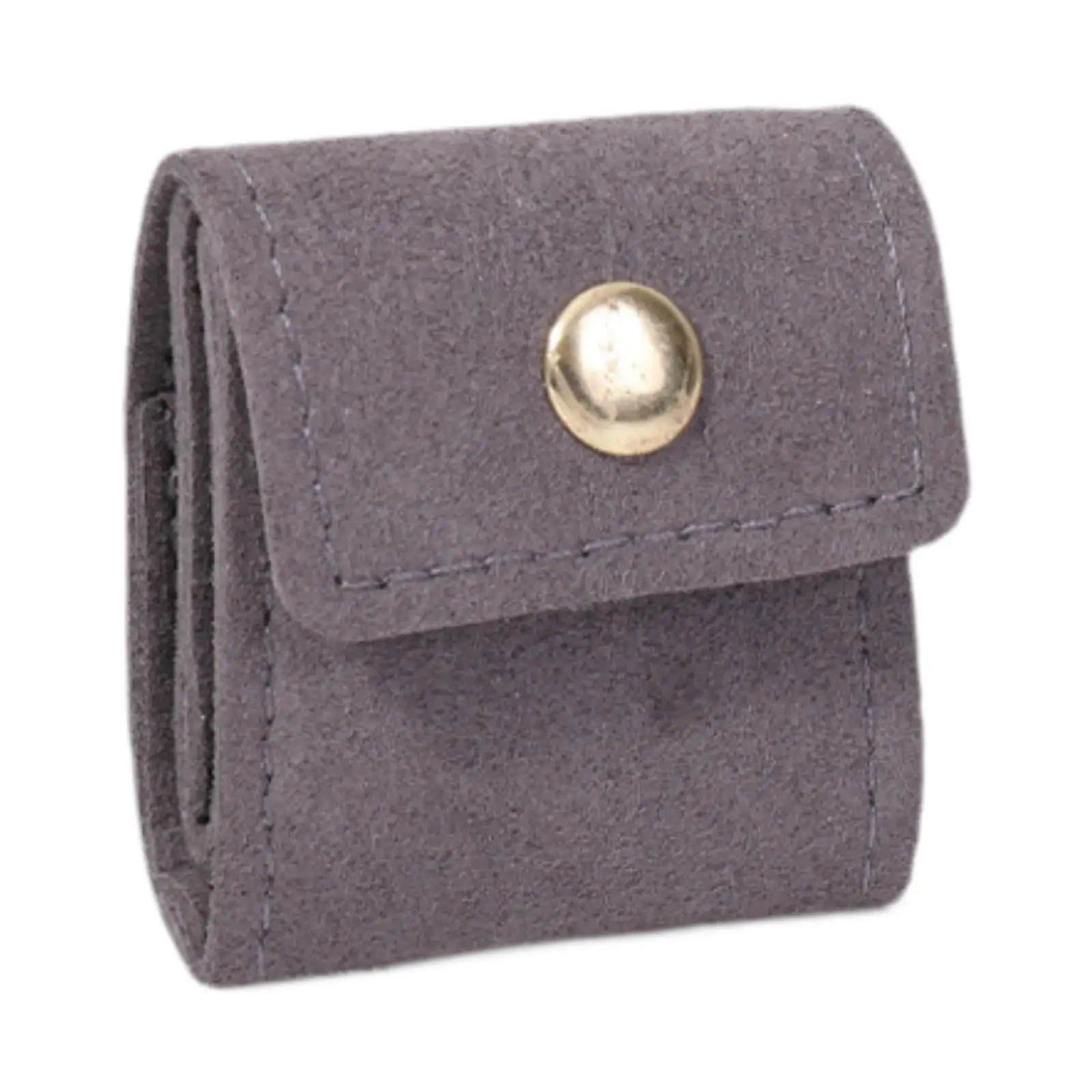 

Compact Travel Jewelry Organizer Bag, PU Leather Mini Travel Jewelry Roll Bag with Buckle for Women Girls