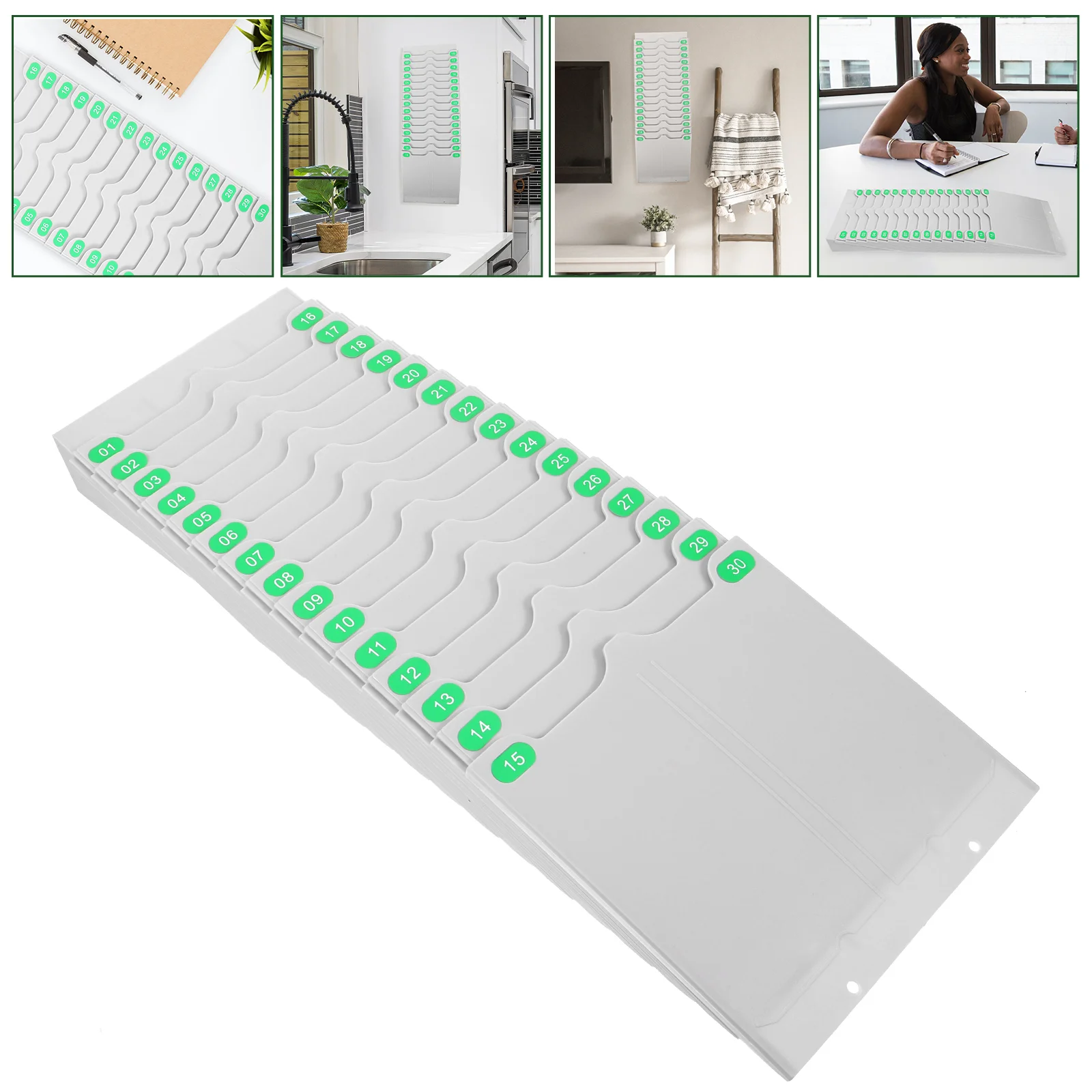 Telescopic Attendance Card Holder Shelf Pocket Slots Rack Slot -mounted Garage Organizers Warehouse Label