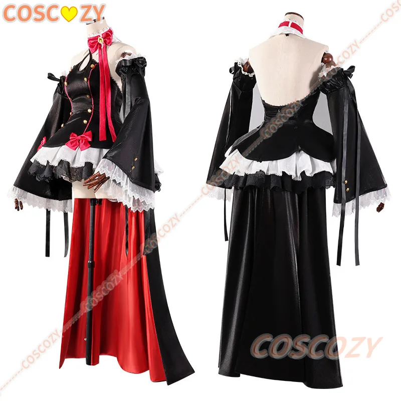 Anime Seraph of The Ennd Krul Tepes Cosplay Costume Wig Vampire Black Red Lolita Dress Adult Woman Sexy Halloween Carnival Suit view 2