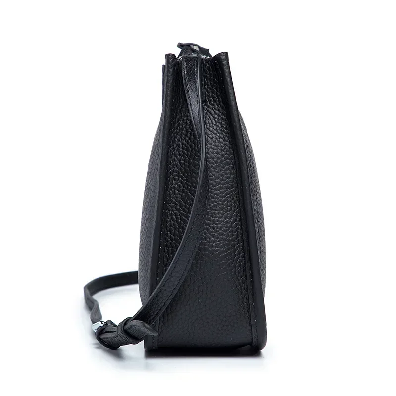 High Quality Genuine Leather Shoulder Bag Women Solid Color Simple Casual Cowhide Crossbody Bag New In Fashion Small Female Bags