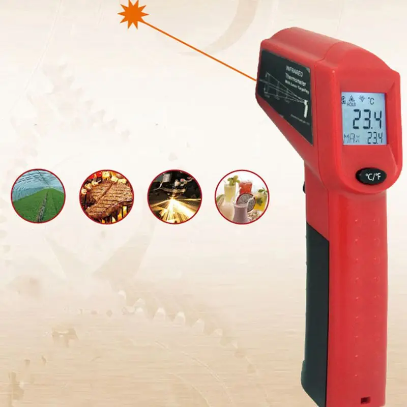 Colorful LCD Non Contact Thermometer Laser-Gun Industrial Pyrometer