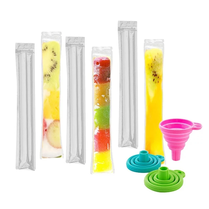 Ice Popsicle Mold Bags, Yogurt Sticks, Fruit Smoothies, Ice Candy Pops Making Bags, Disposable Freeze Popsicle Pouch Mold