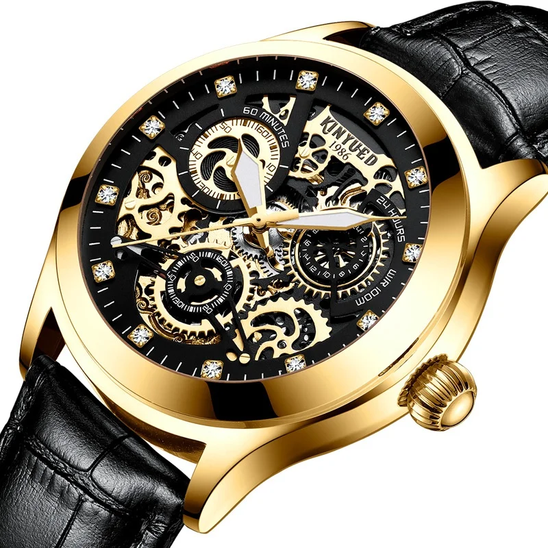 KINYUEDTrendy 's Luminous Hollow Automatic Mechanical Cross-Border Hot Men's Watch