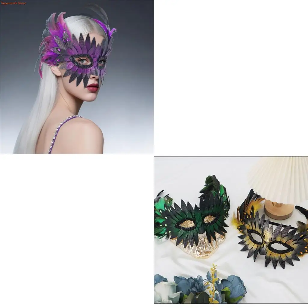 

Q5WE Breathable Half Face Beak Mask Owl Embellishment Themed Party Accessory