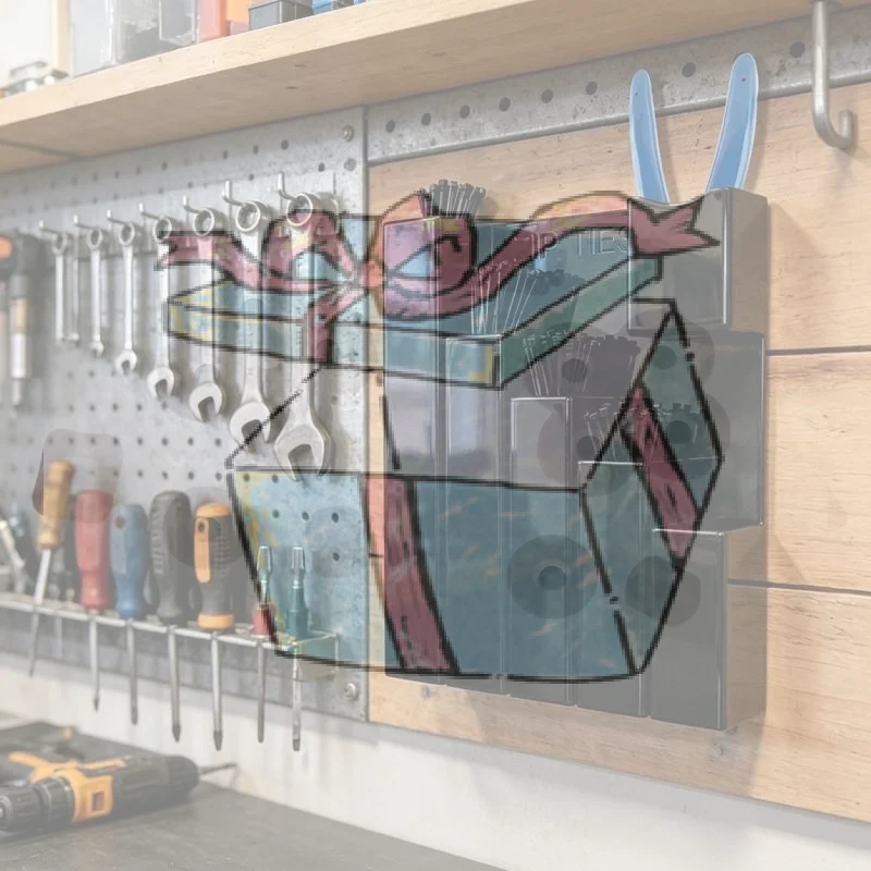 1Pcs Multifunctional And Multi Slot Wall Mount Zip Ties & Tool Organizer Holds Multi-Size Zip Ties For Garage Workshop Accessory