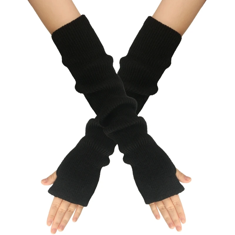 Casual over Sleeve Mitten over Sleeve Typing Glove Women Fashion Keep Cuff Warm Touchscreen Cycling Gloves Unisex X4YC