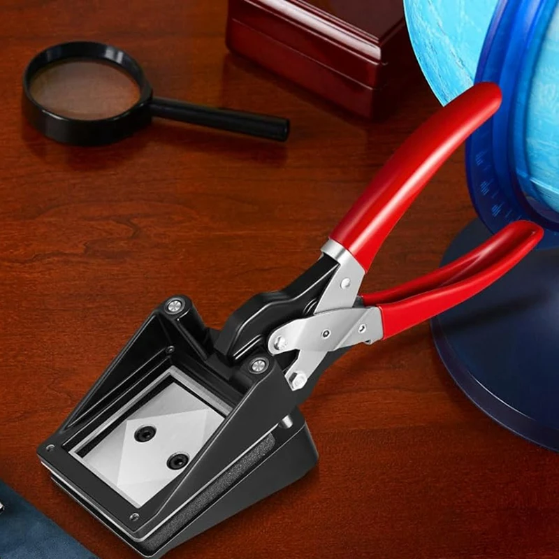 1 Piece Handheld Passport Photo Cutter 2X2 Inch Metal Photo ID Die Cutter Punch Picture Cutter Paper For Office Family