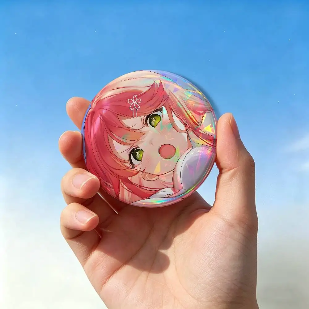 Pink S-Sakura M-Mikos Badges Personalized Handmade Round Brooches Pins Accessory 25mm 75mm 44mm 58mm 32mm
