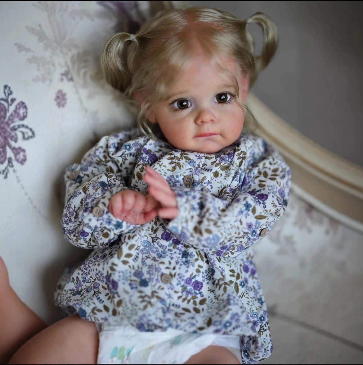 

24 inch Maggie Ultra-Realistic Reborn Baby Doll - Hand-Rooted Hair & 3D Veins, Museum-Quality Vinyl Collector's Edition