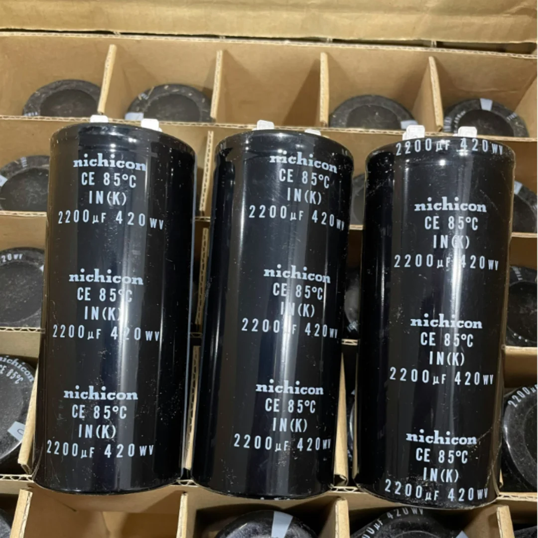 1pcs Original Japanese Nichicon high-voltage capacitor for air conditioning, 420V /450/ 2200uf 400V 50X120 pin-type
