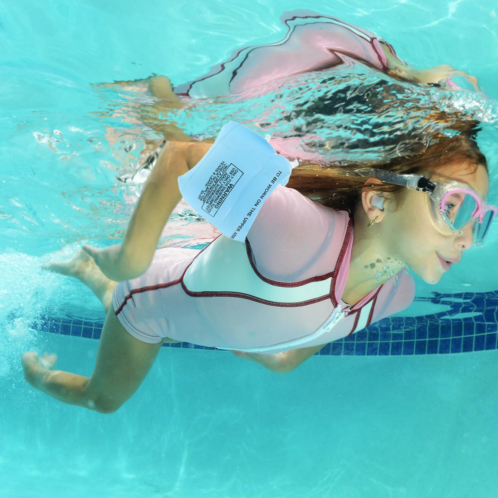 

2Pairs Inflatable Arm Floaties for Adults Kids Double Chamber Secure Swimming Armbands Lightweight Portable Pool Floats