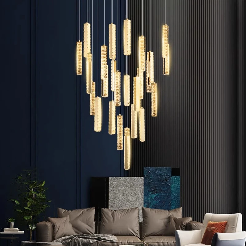 

Modern Stair chandelier Nordic light luxury simple Ceiling lamps hanging light led chandeliers for the living room indoor light