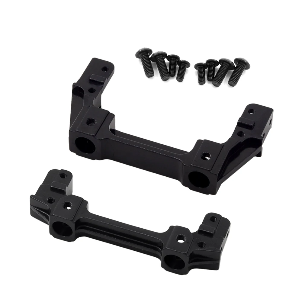 Metalen Voorrail Bumper Mounts Servo Standaard Voor Axiale 90047 Wrangler & Scx10 Ii 90046 1/10 Rc Crawler Auto Upgrade Onderdelen