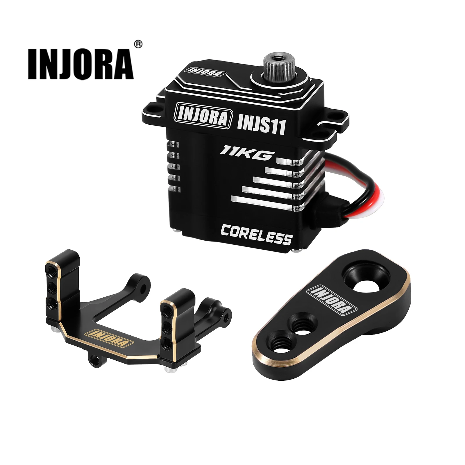 INJORA High Voltage Large Torque Metal Gear Digital Micro Coreless Servo for 1/18 RC Crawler Redcat Ascent-18