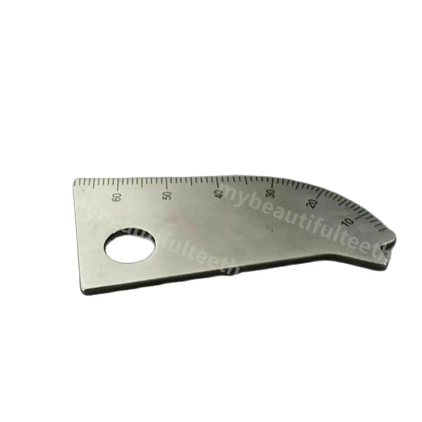 Dental Bite Gauge Curve Caliper Mouth Gag Opening Capacity Measuring Ruler Stainless Steel