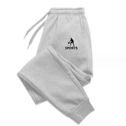 2024 Basics Sports Running Pants Printed Daily Winter Fleece Jogging Long Bottoms Gym Trinning Casual all-match Sweatpants 3XL