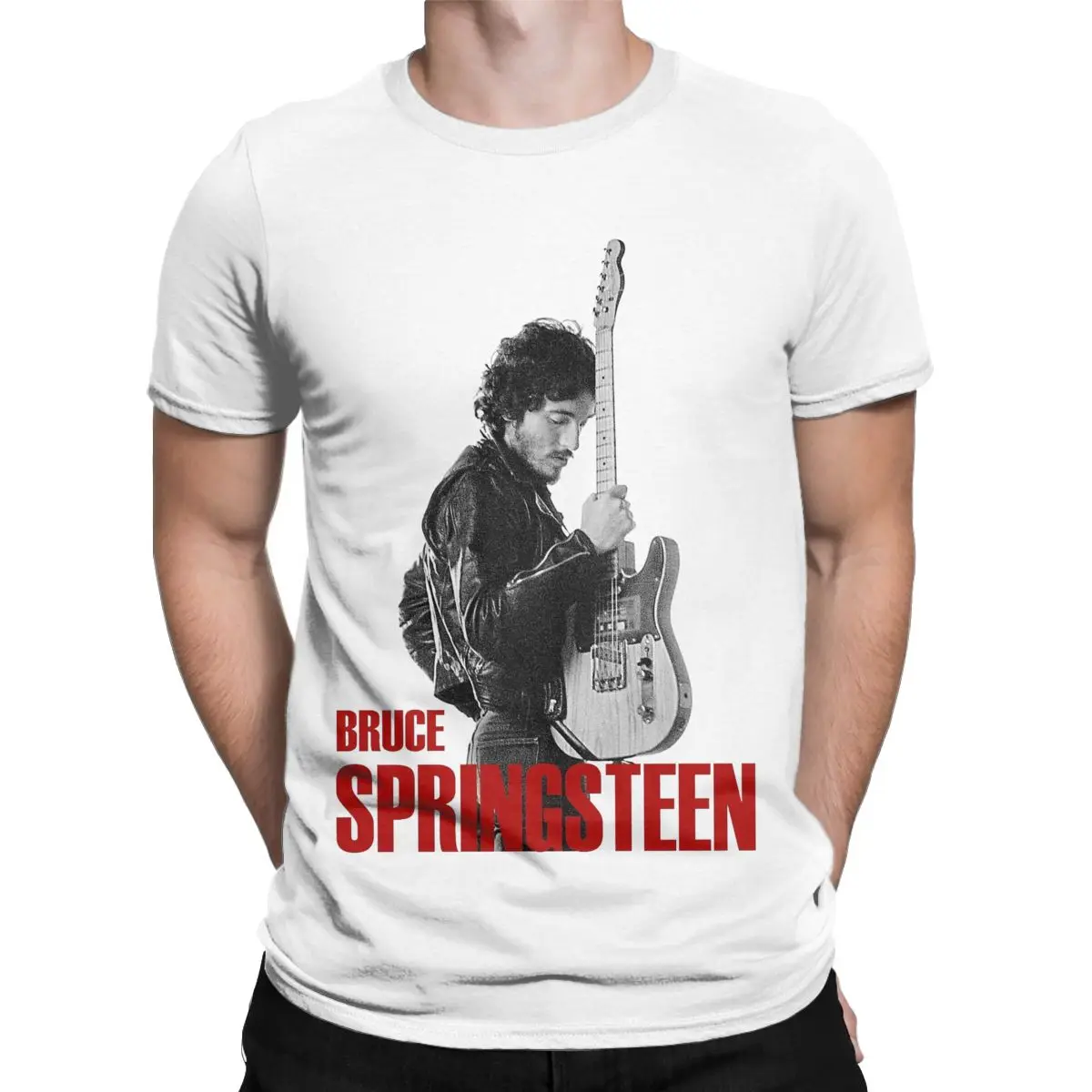 Men's Bruces The E Street Band Springsteens T Shirts Cotton Clothes Funny Round Collar Tee Shirt Birthday Present T-Shirt