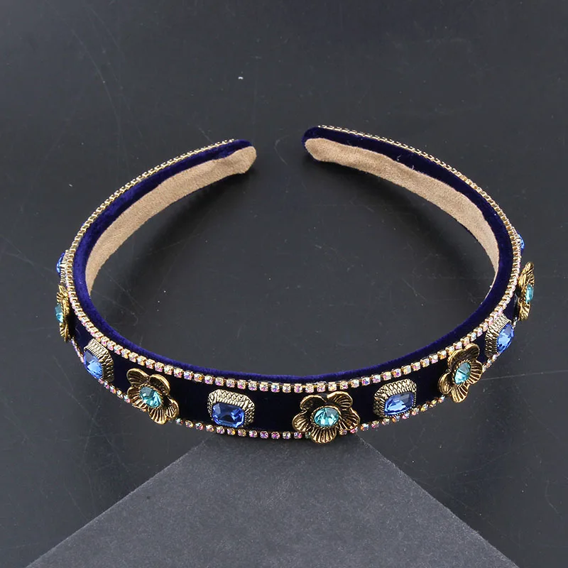 الفاخرة الباروك سبيكة حجر الراين يترك Headbands موضة حفلة حجر الراين هيرباند رباط شعر فتاة أغطية الرأس 209