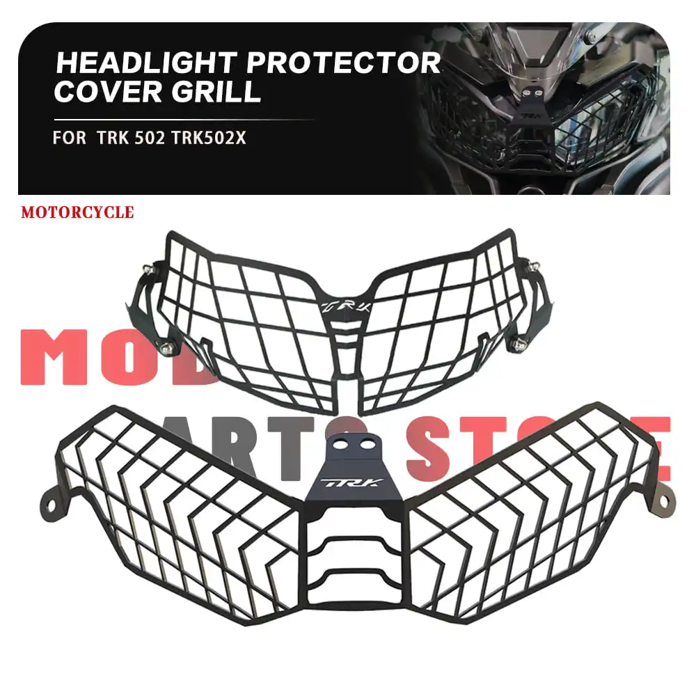 

Motorcycle For Bennlli TRK 502 X TRK502X TRK502 2022 2021 2020 2018 2019 Headlight Head Light Guard Protector Cover Grille 2023