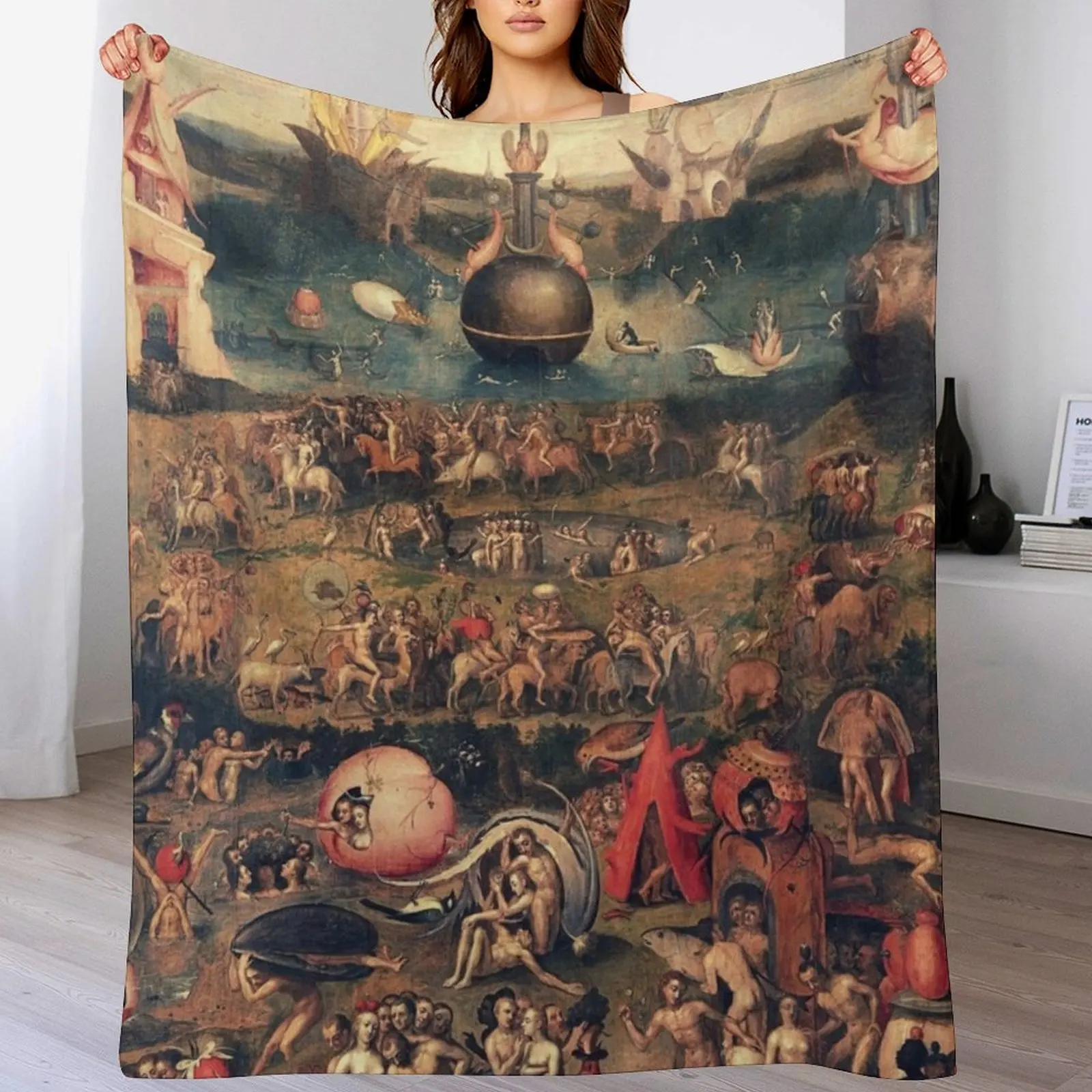 The big eyes classic artwork of hieronymus bosch Throw Blanket Softest Fashion Sofas Luxury Thicken cosplay anime Blankets