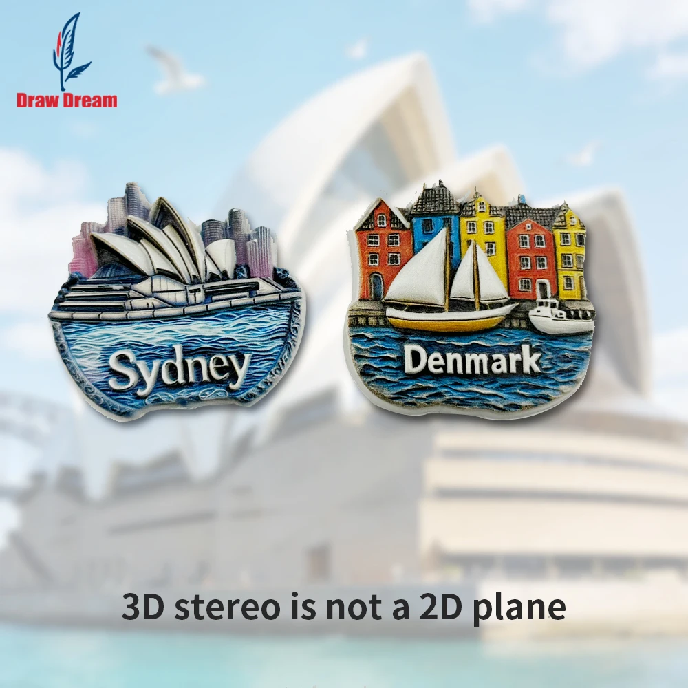 1Pc World Creative 3D Magnetic Refrigerator Sticker, World Travel Souvenir Collection, Travel Commemorative Decorative Sticker, Suitable for Home Office Decoration, Personalized Exclusive Travel Souvenir Magnetic Refrigerator Sticker, Home Decoration, Kitchen, Room, Office, Cabinet Crafts Gift, Holiday Souvenir, Exquisite Small Gift