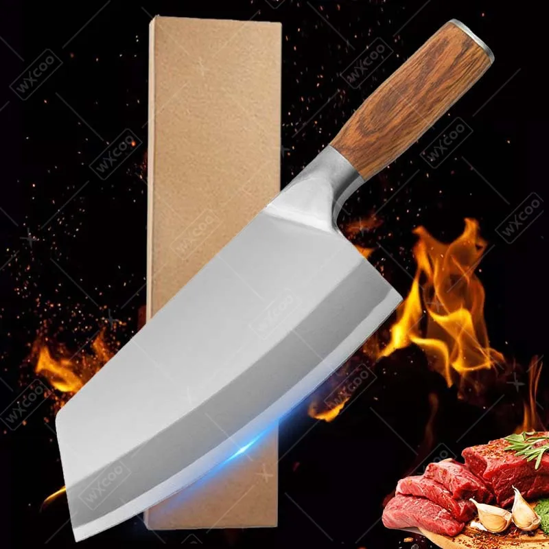 1PC 3PCS Kitchen Chef Knife Stainless Steel Sharp Cleaver Boning Knife Slicing Utility Handmade Forged Wood Handle Cooking Tool