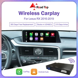 Road Top Wireless Carplay Retrofit Kit Decoder for Lexus RX 2016-2019 Android Auto AirPlay Mirroring Rear View Firmware Upgrade