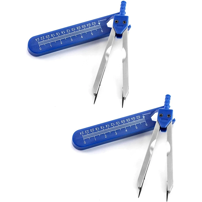 PWS EKG ECG Caliper Electrocardiogram Divider, 2 Pack Measuring Tool ECG Calipers For Electrocardiogram Drafting Divider