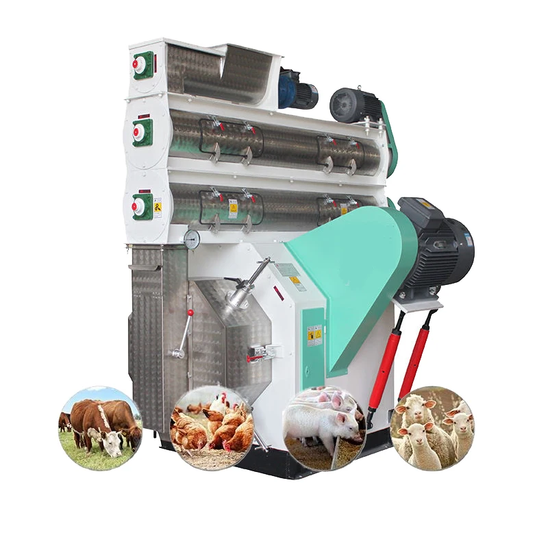 Poultry Feed Manufacturing Equipment Ring Die Animal Feed Processing Machines Pig Chicken Cattle Feed Pellet Machine