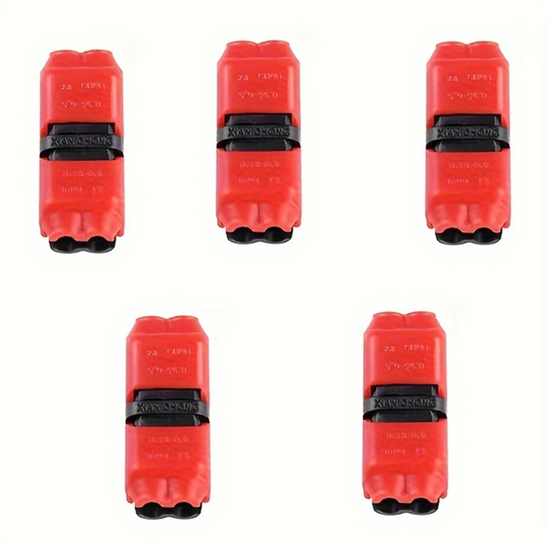 5pcs Wire Connectors General H Type Double Line 2 Way Wire Connector Solder-Less For LED Strip Or Auto Cable Connection