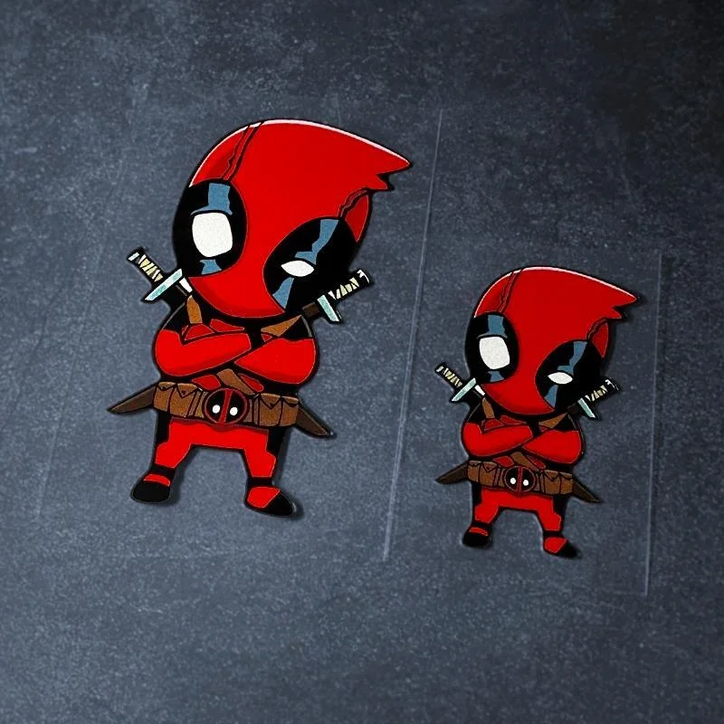 Monster car stickers Deadpool cartoon animation motorcycle electric car rear glass decoration reflective stickers wholesale