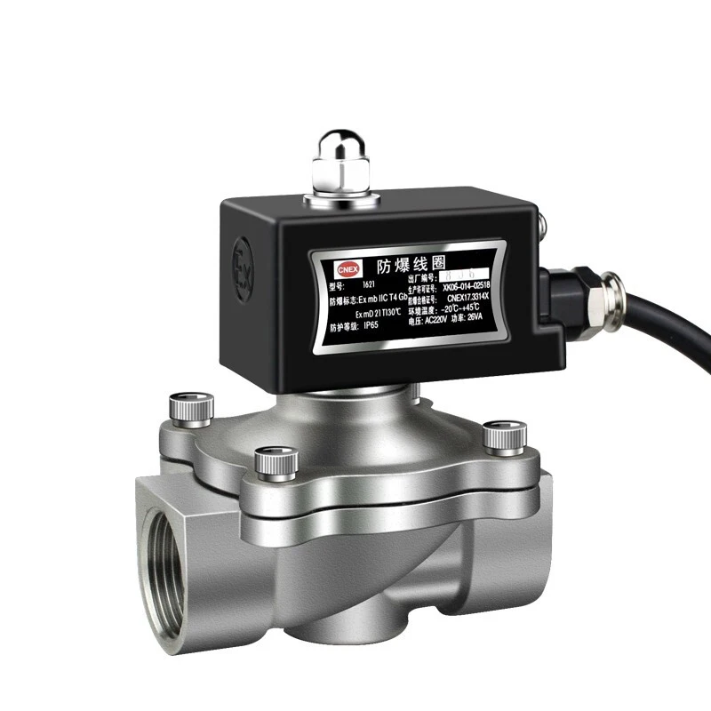 

3/8" 304 Stainless Steel Explosion Solenoid Valve DN10 Normally Closed Solenoid Valve For Gas