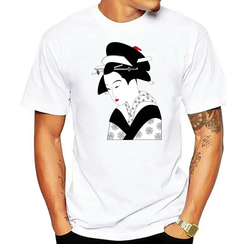 Japan Geisha Traditioneel Ornament Reizen T-shirt Ontwerp Unisex Man Vrouwen Getailleerd? Klassiek Custom Design T-shirt